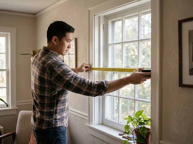 Đo chiều rộng lọt lòng cửa
