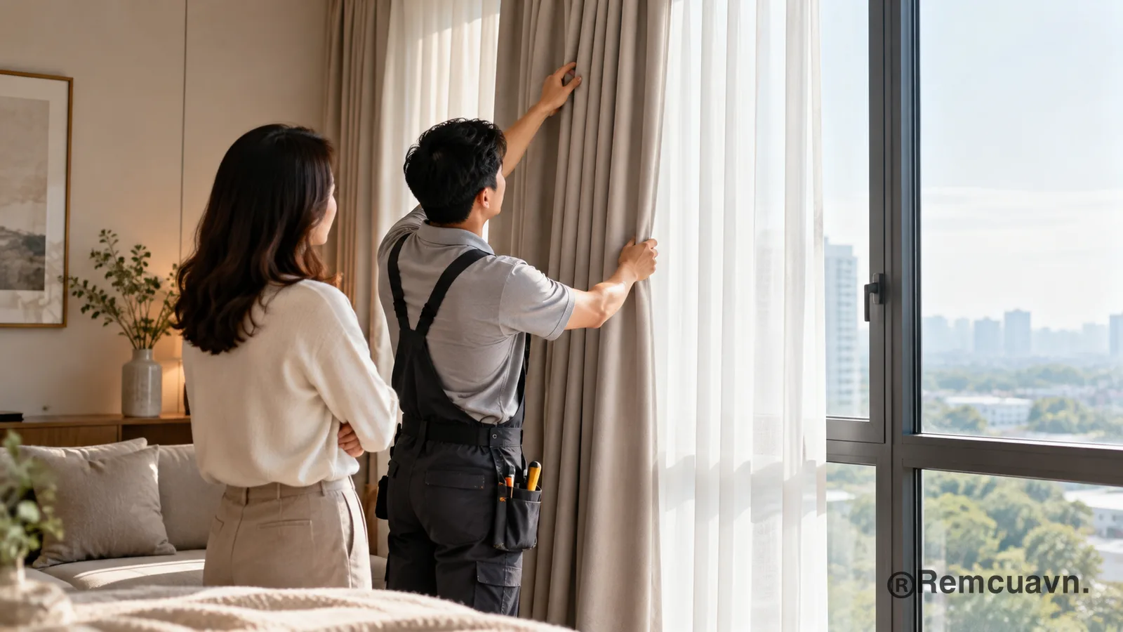 Dịch vụ tư vấn và lắp đặt rèm cửa tận nơi uy tín – Cách Chọn Loại Rèm Cửa Phù Hợp Với Từng Cửa Sổ