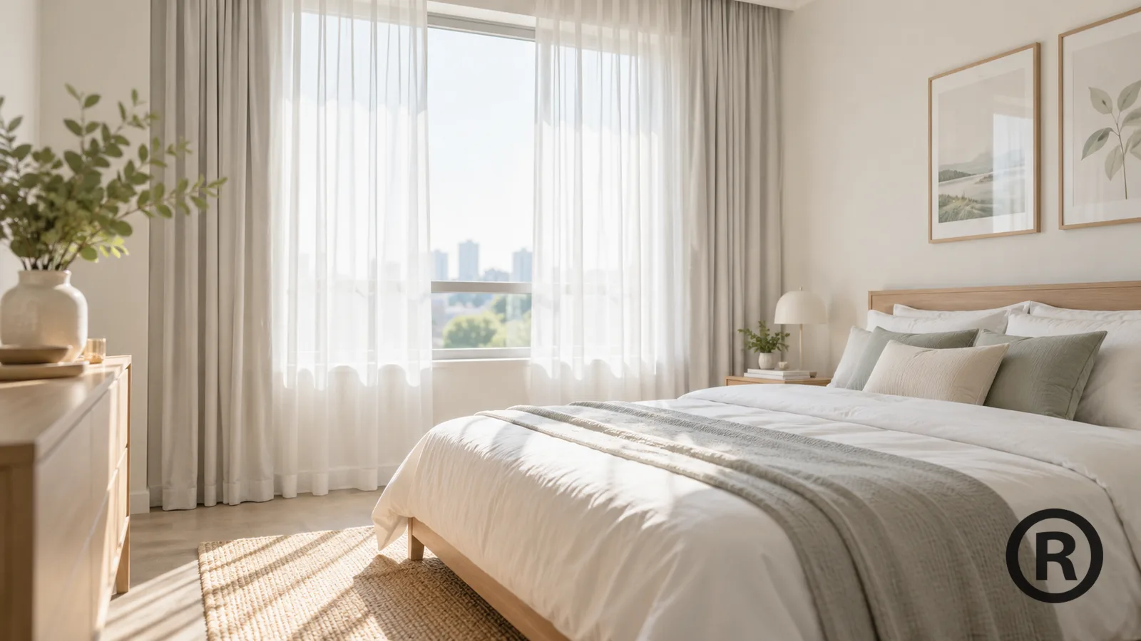 Cách chọn màu sắc giúp mở rộng thị giác cho phòng ngủ nhỏ – Mẫu rèm cửa sổ phòng ngủ nhỏ giúp tiết kiệm diện tích