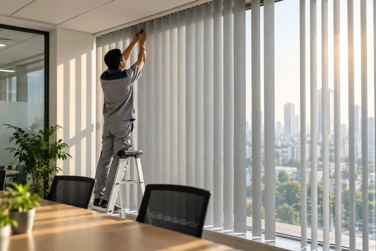 Báo giá rèm lá dọc văn phòng cản sáng cách nhiệt và quy trình lắp đặt